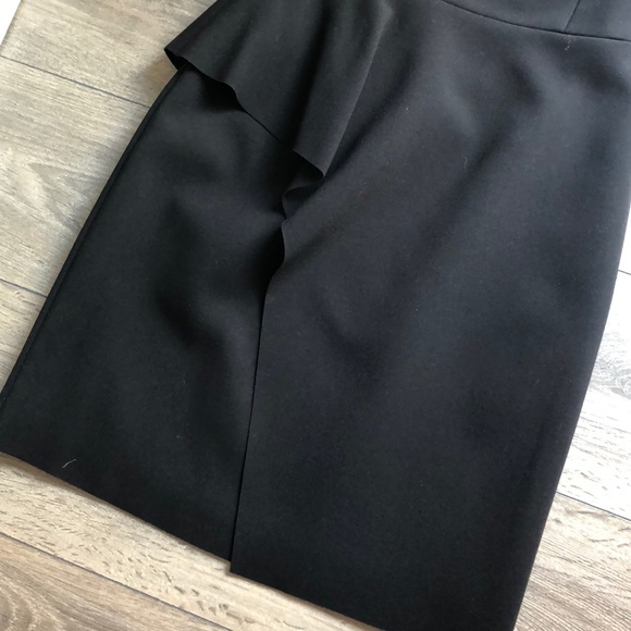 Halston Heritage One Shoulder Black Cocktail Dress
